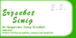erzsebet simig business card