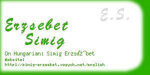 erzsebet simig business card